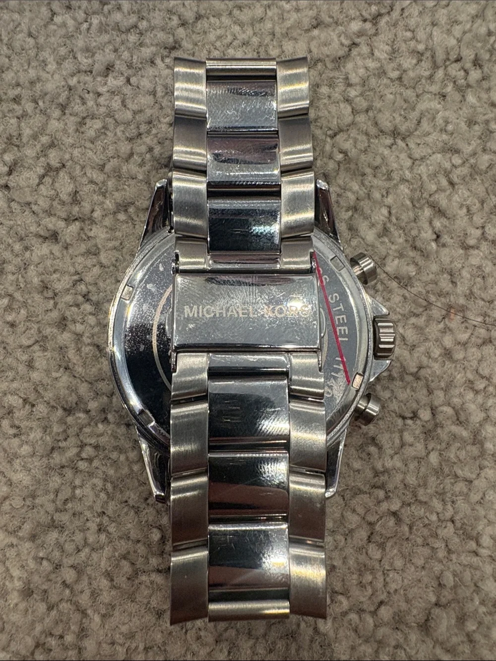 Michael Kors Silver-Tone Chronograph Bracelet Watch
